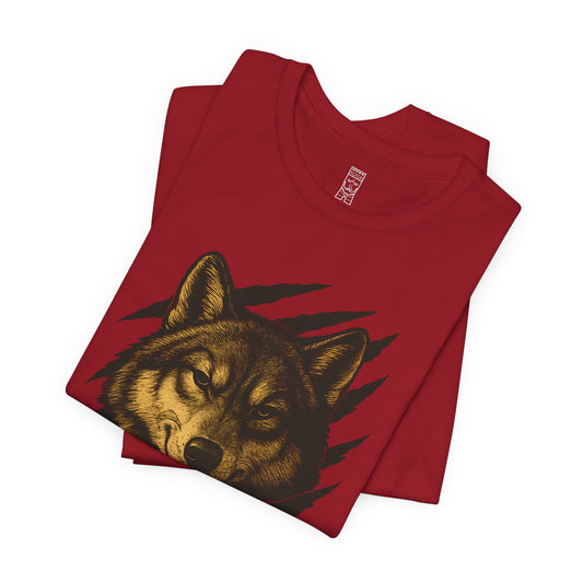 Sly smirking wolf T-shirt