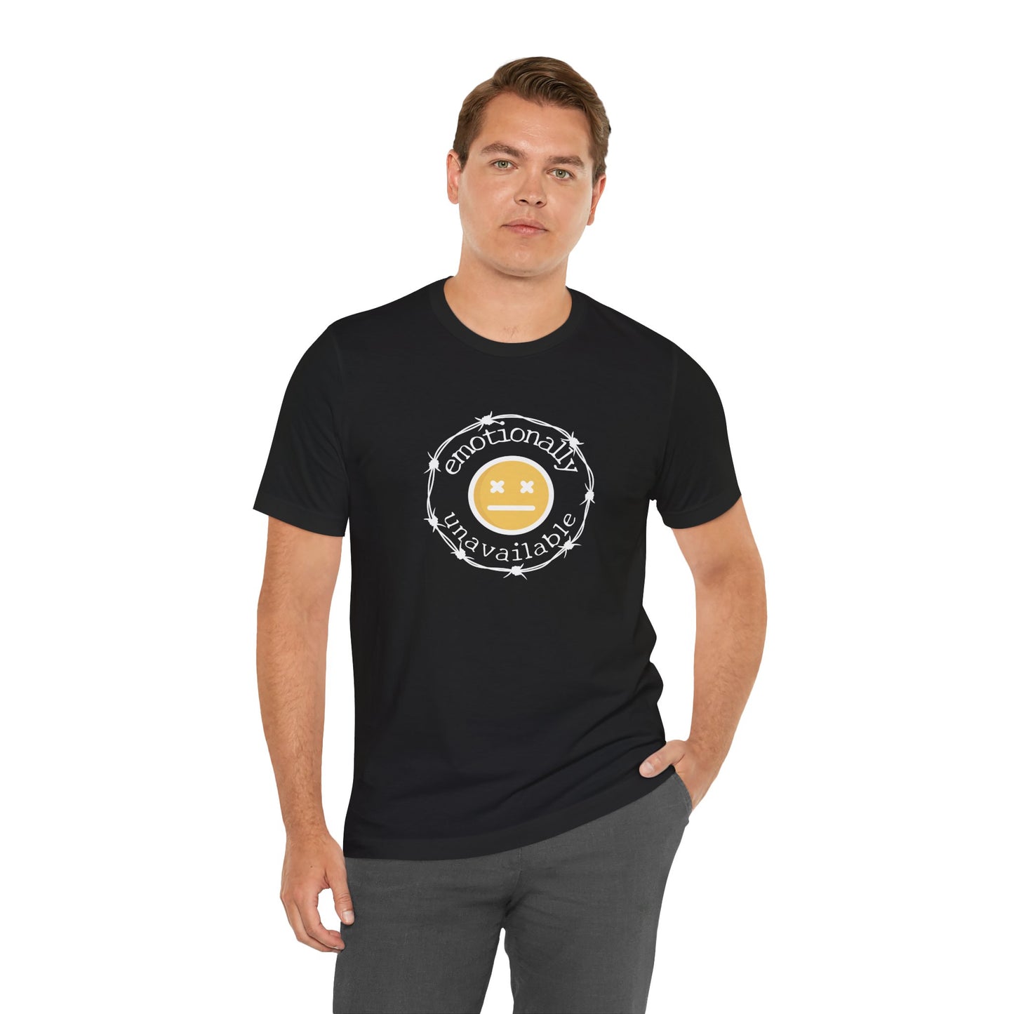 Emotionally unavailable emoji T-shirt