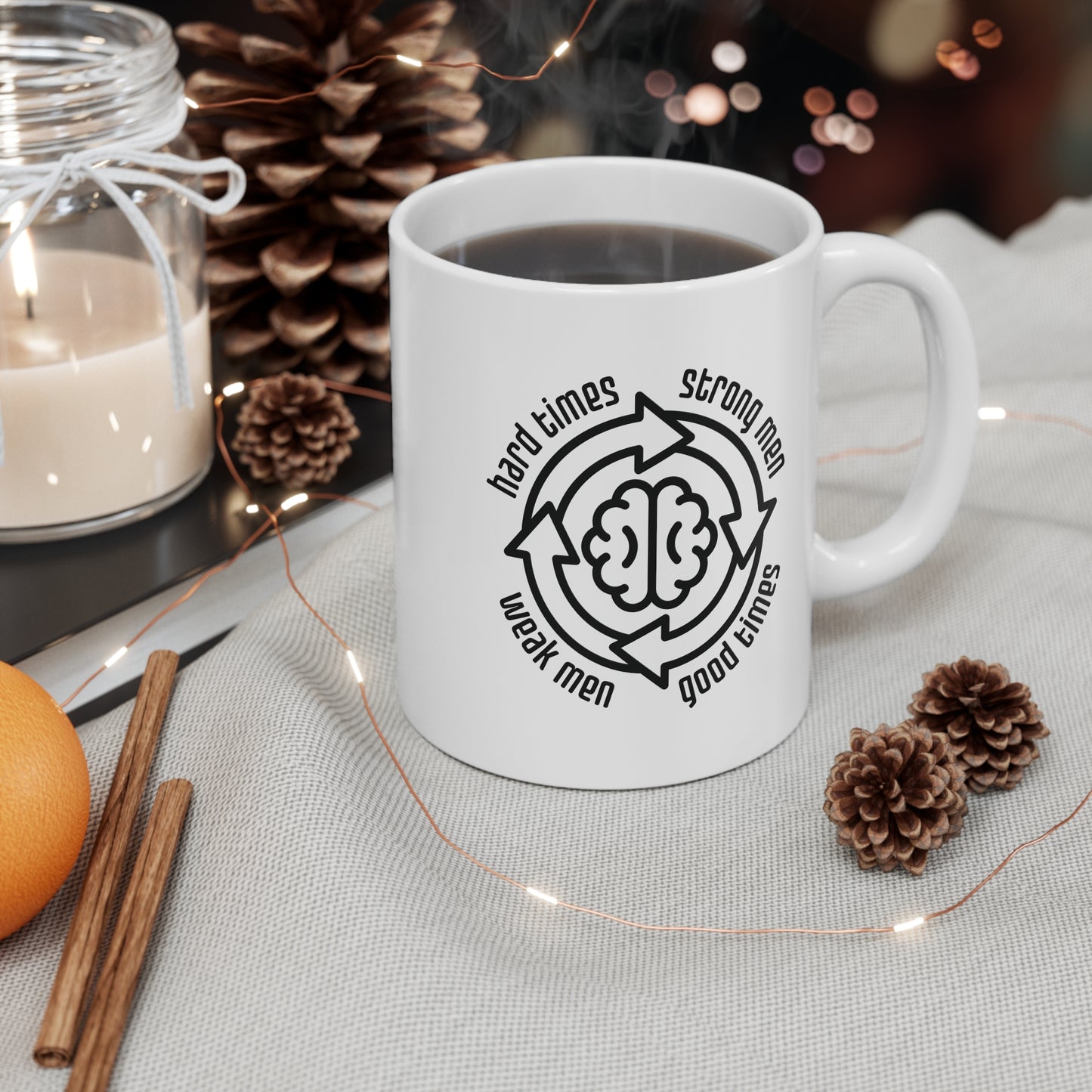 Strong men weak men cycle - Mug