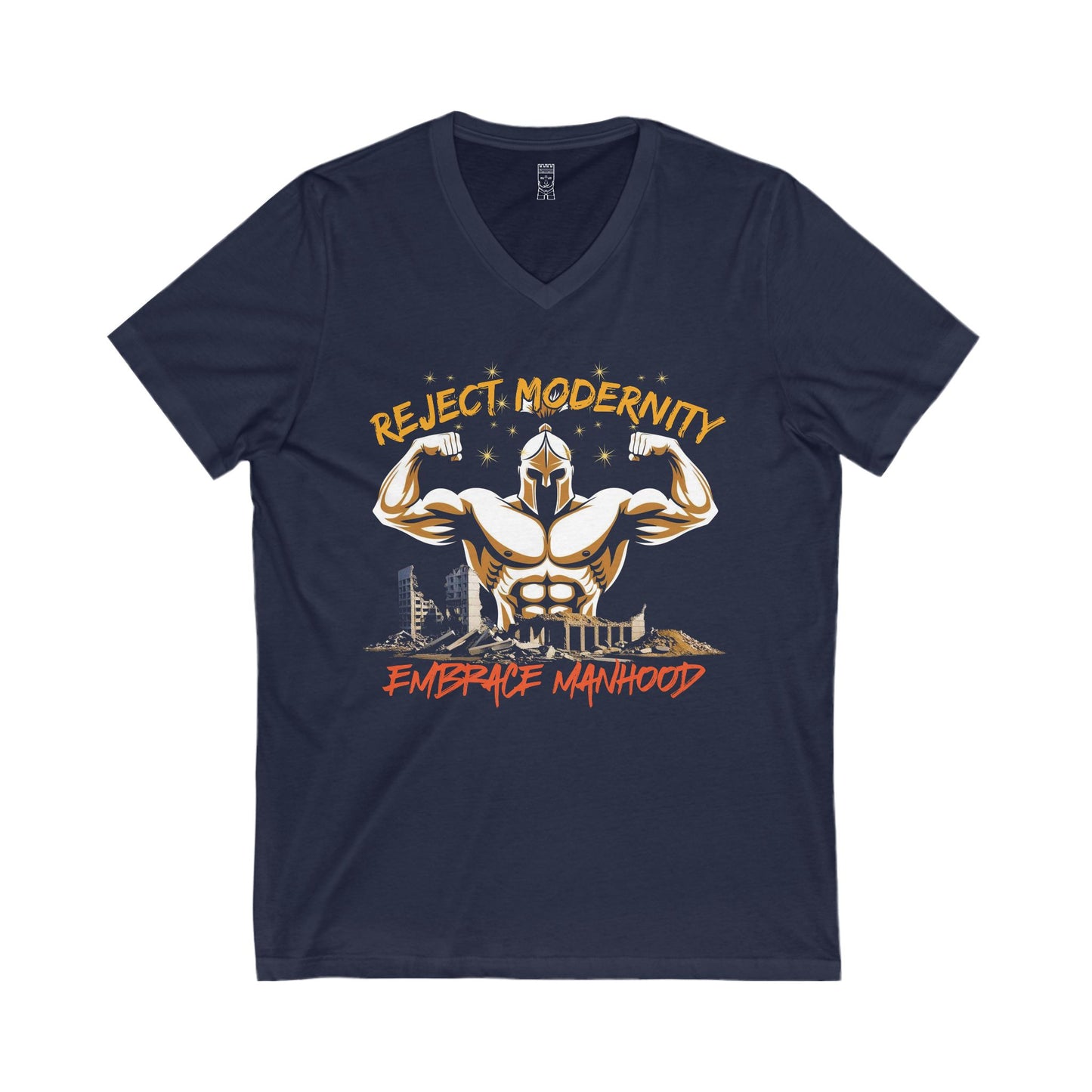 Reject modernity, embrace manhood - V-neck T-shirt