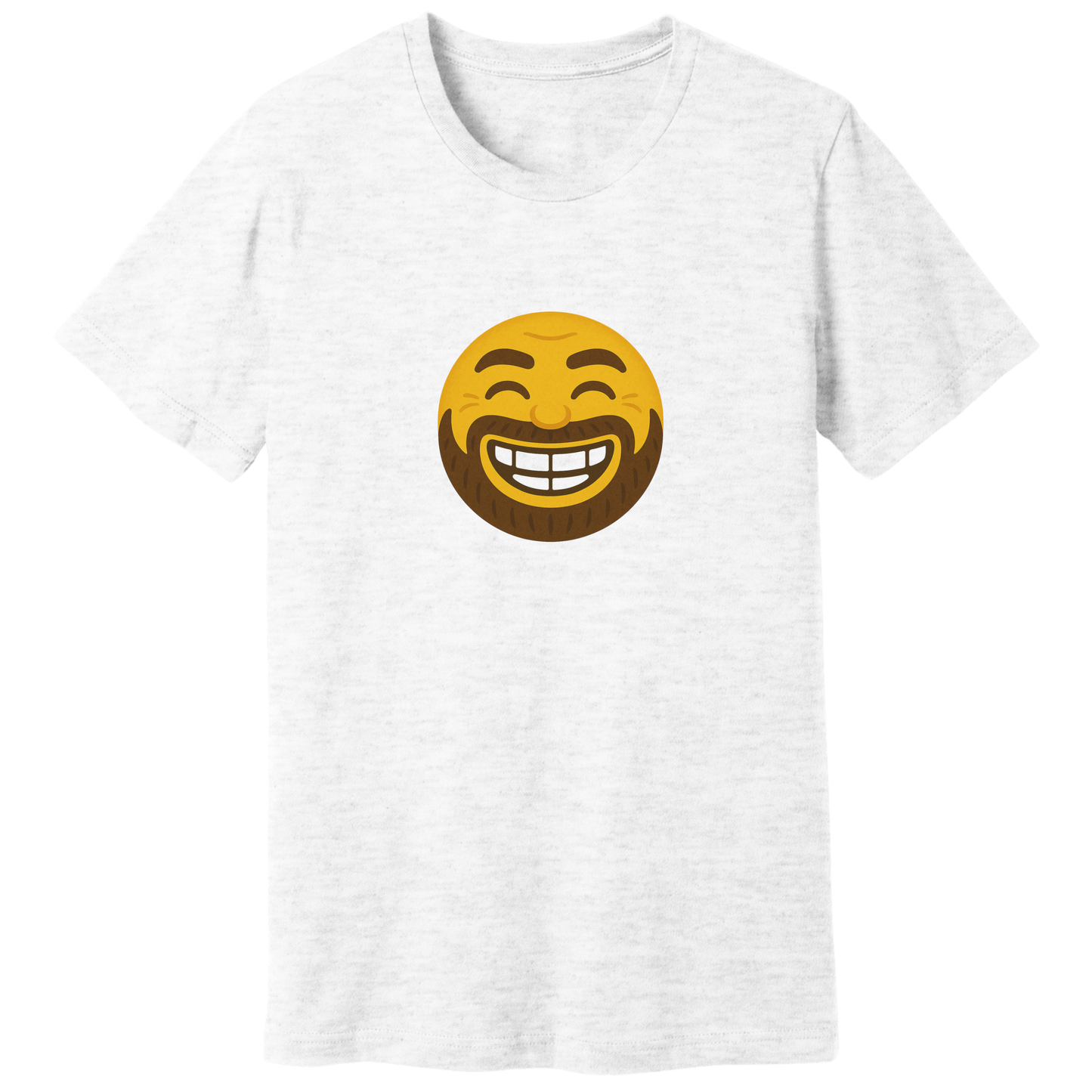 Bearded smiling emoji T-shirt