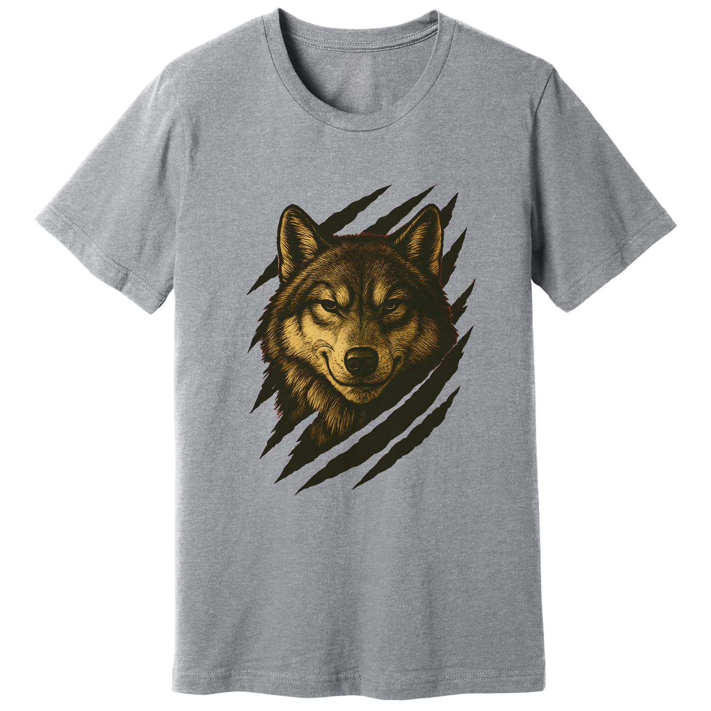 Sly smirking wolf T-shirt