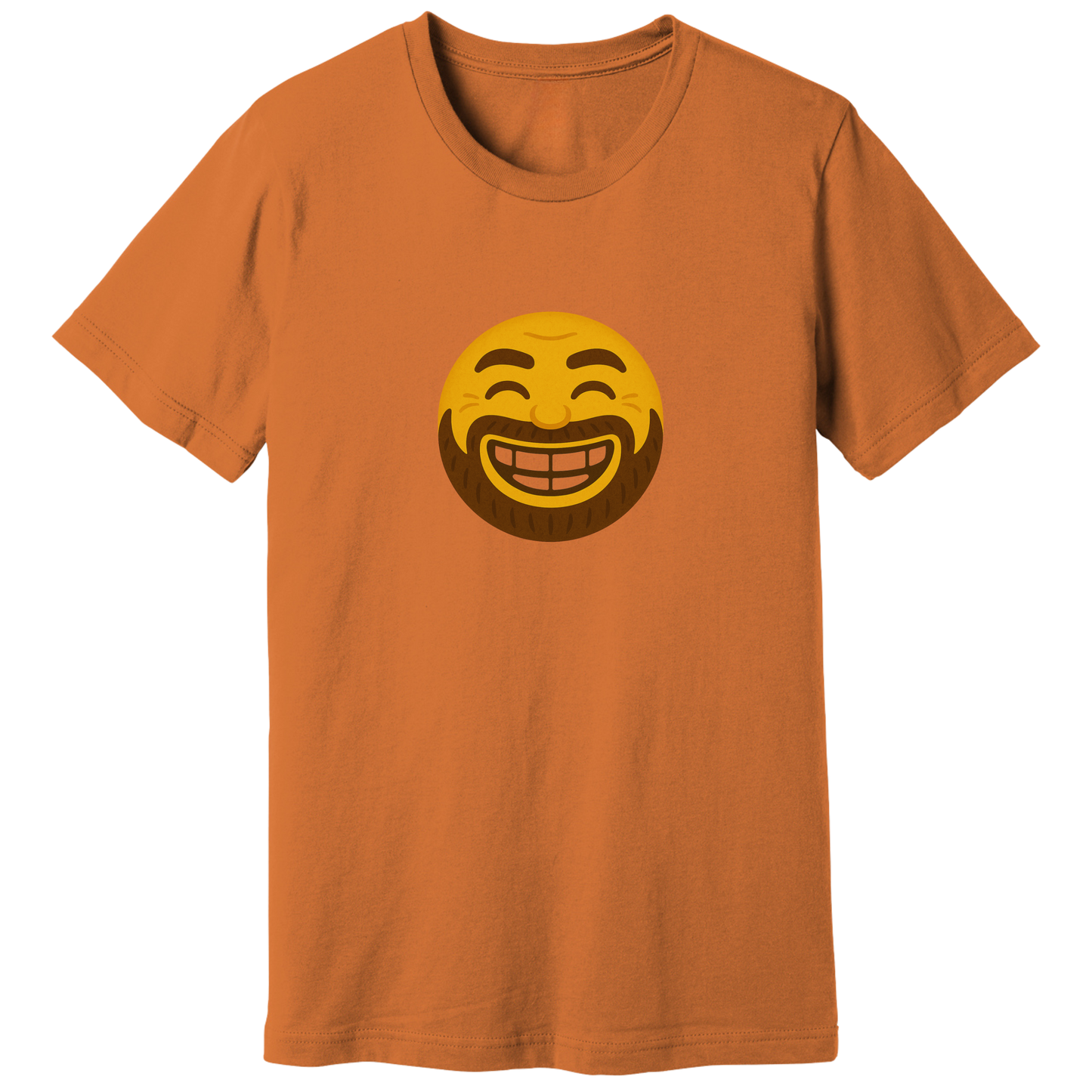 Bearded smiling emoji T-shirt