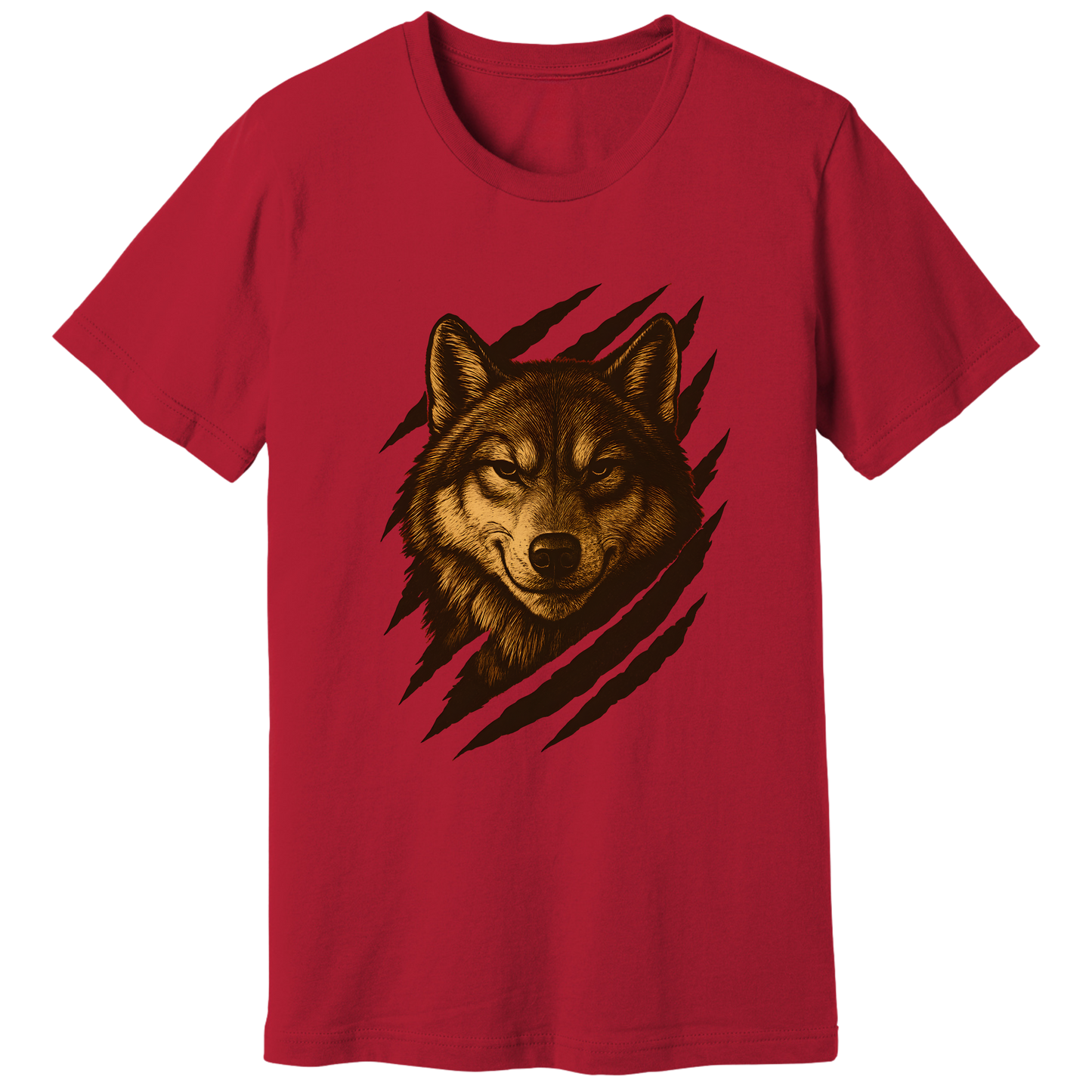 Sly smirking wolf T-shirt