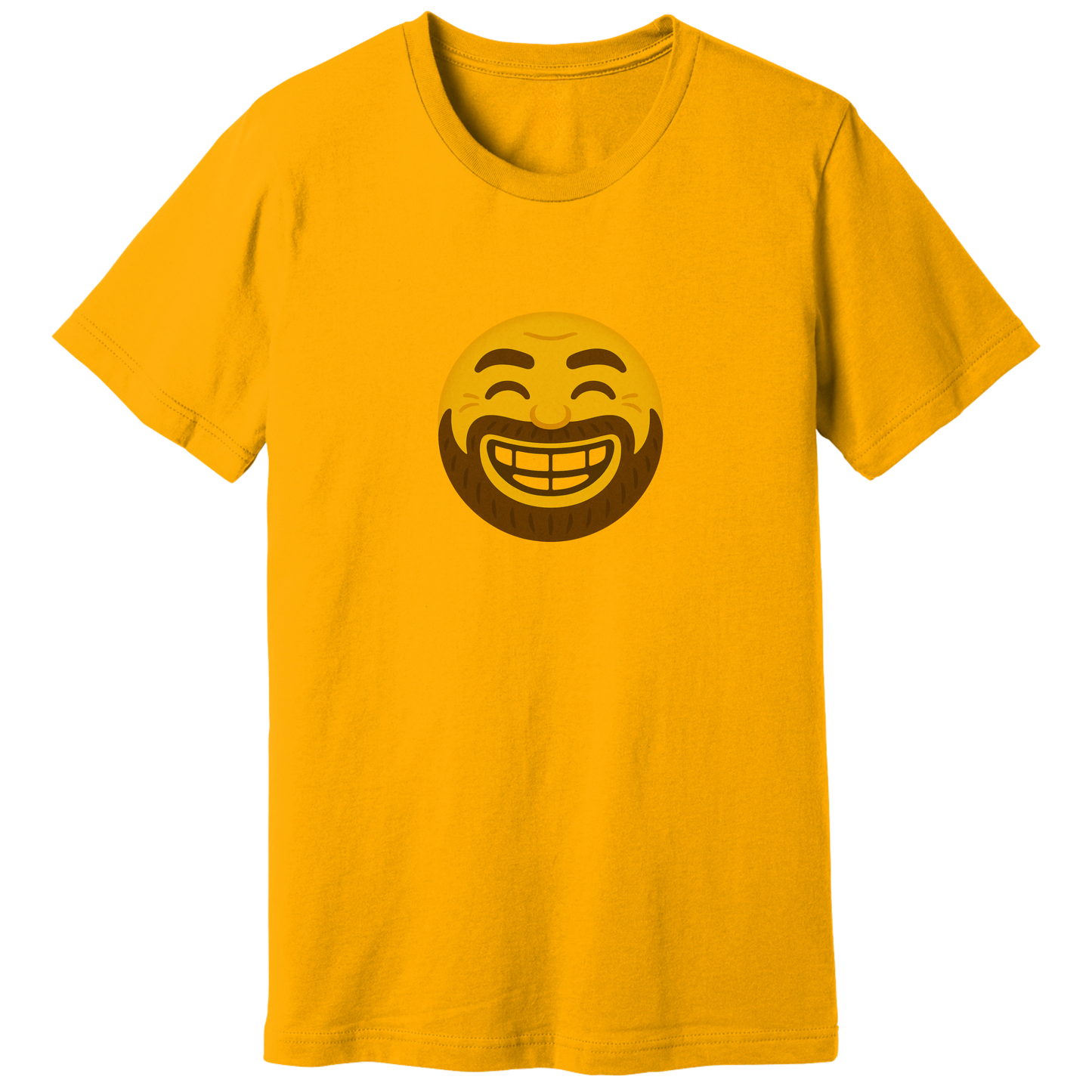 Bearded smiling emoji T-shirt