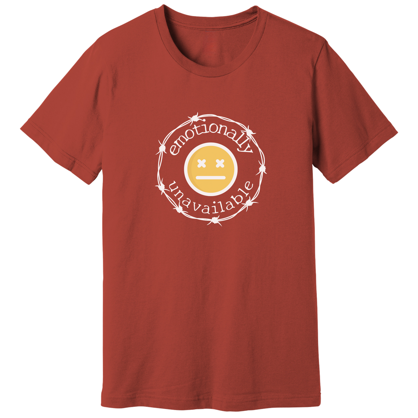 Emotionally unavailable emoji T-shirt