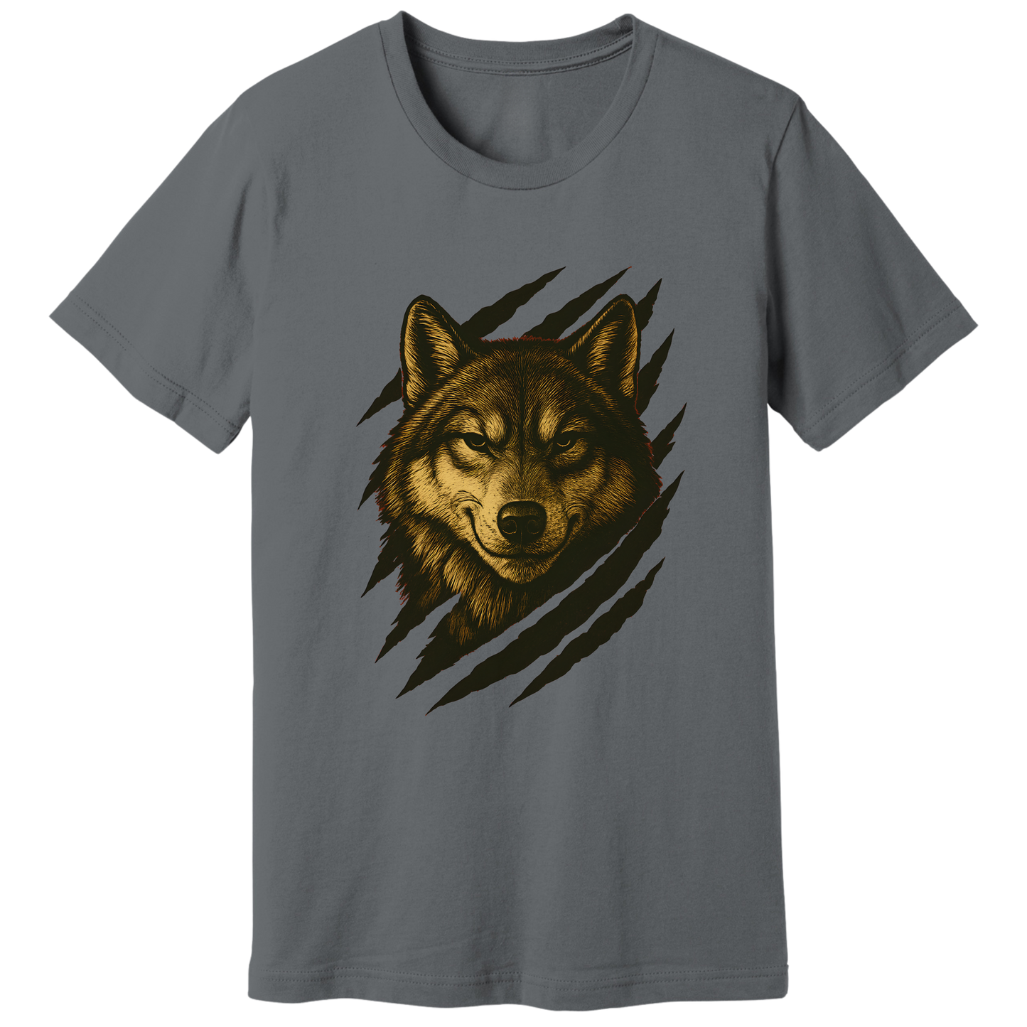 Sly smirking wolf T-shirt