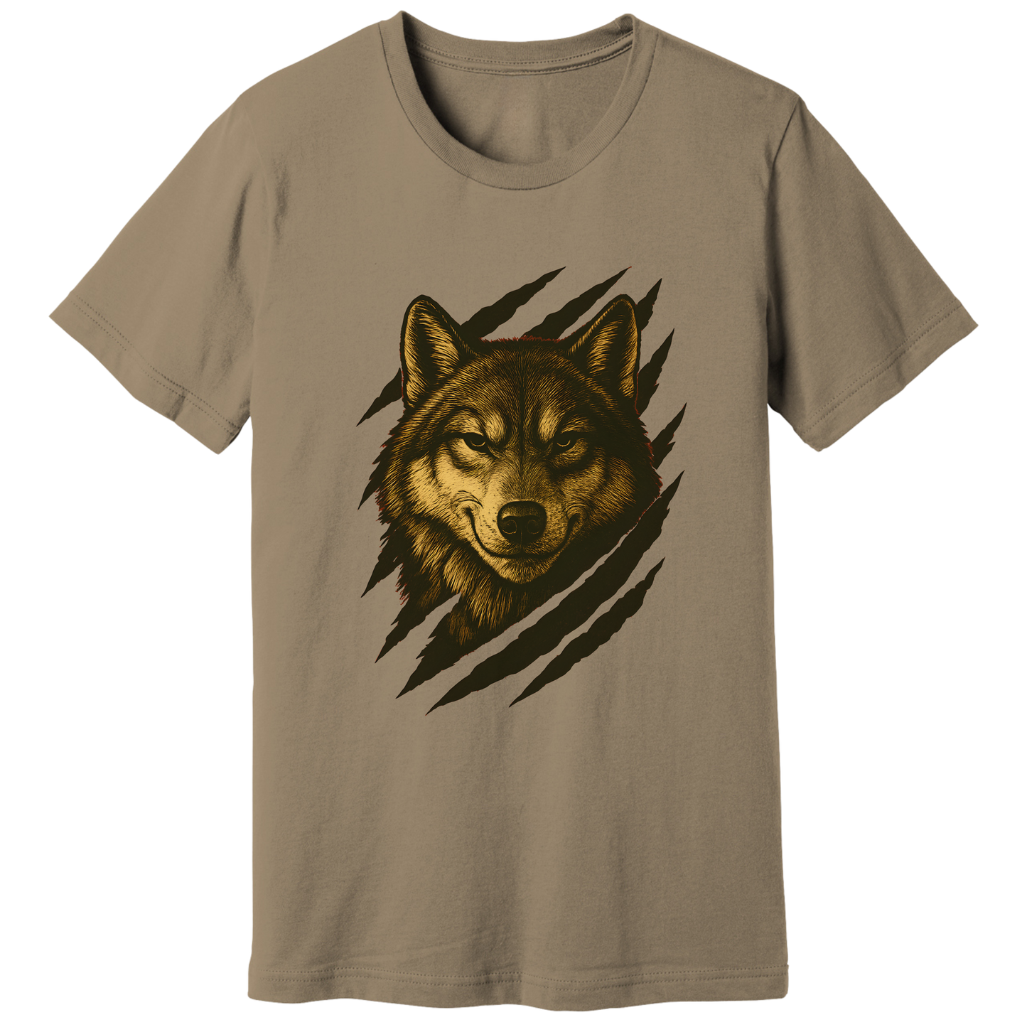 Sly smirking wolf T-shirt