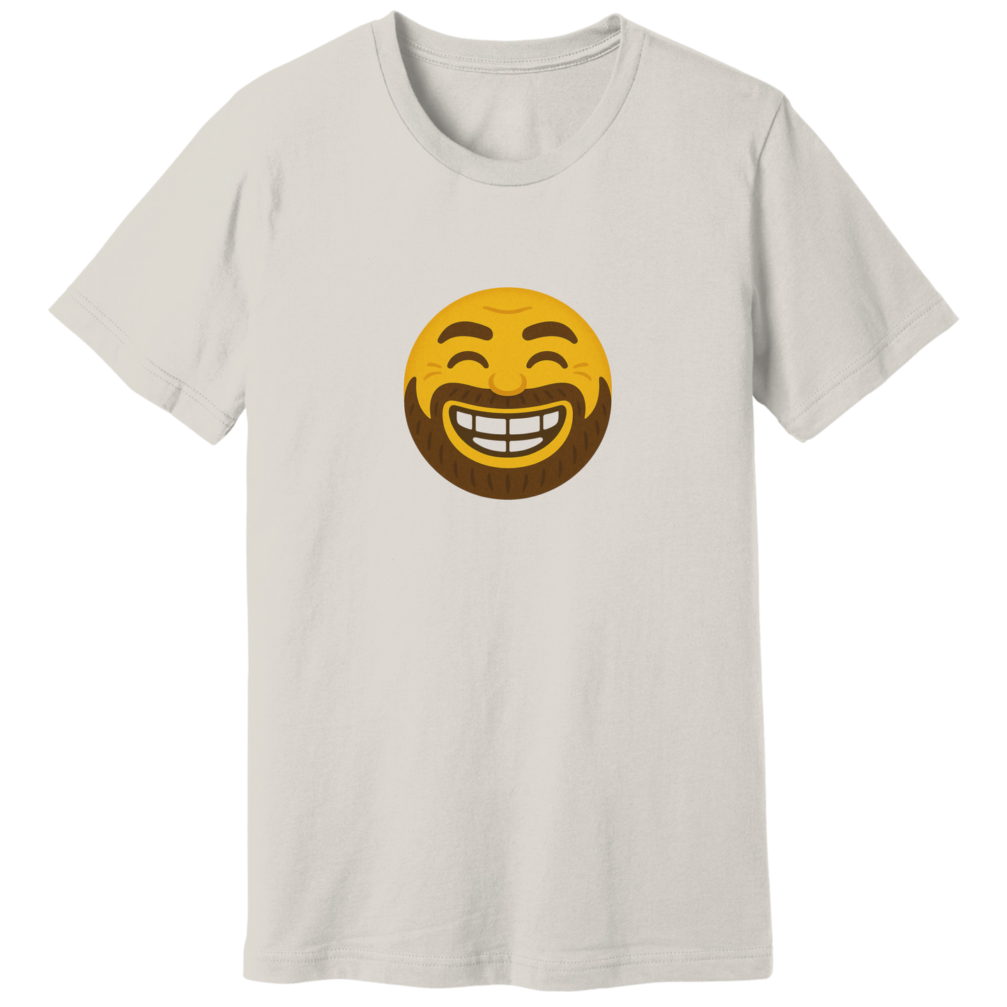 Bearded smiling emoji T-shirt
