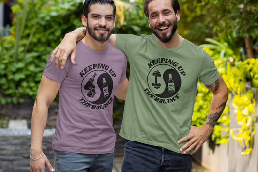 Ying yang, gym and whiskey - T-shirt