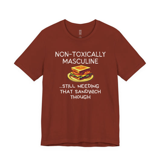 Non-toxically masculine T-shirt
