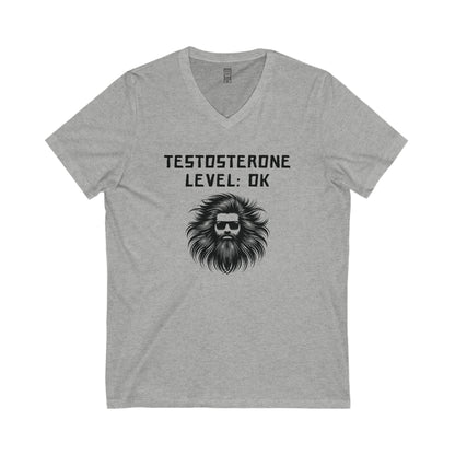 Testosterone level: OK - V-neck T-shirt