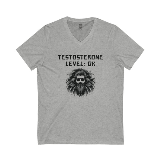 Testosterone level: OK - V-neck T-shirt