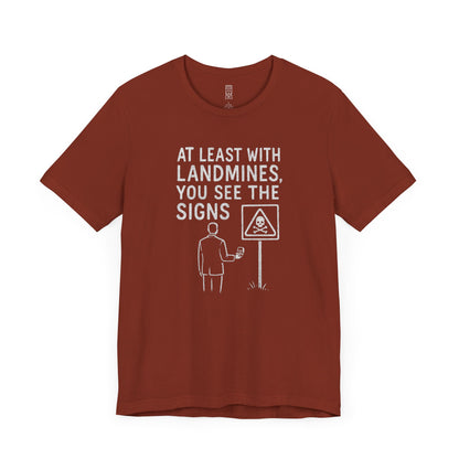 Marriage vs. minefields T-shirt