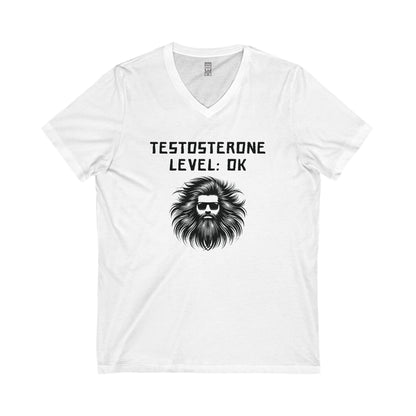 Testosterone level: OK - V-neck T-shirt