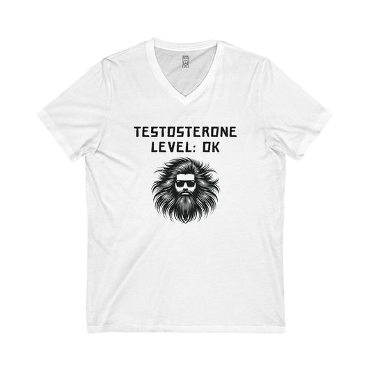Testosterone level: OK - V-neck T-shirt