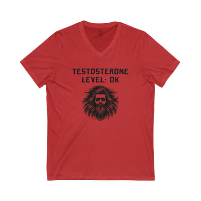 Testosterone level: OK - V-neck T-shirt