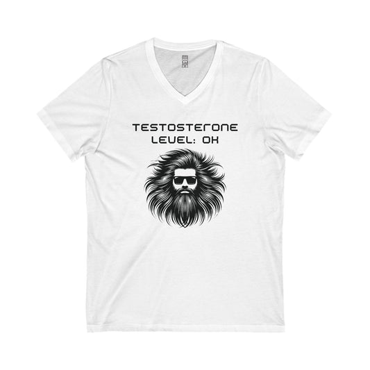 Testosterone level: OK - V-neck T-shirt