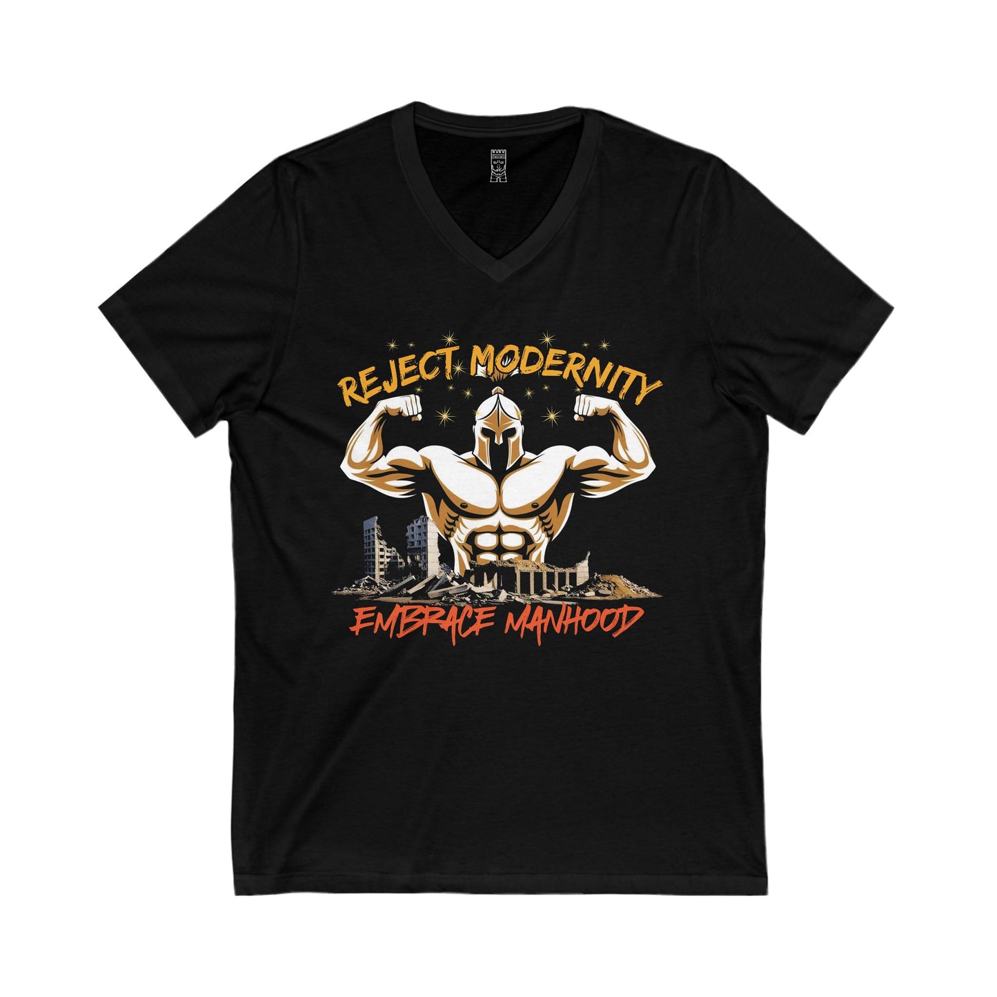 Reject modernity, embrace manhood - V-neck T-shirt