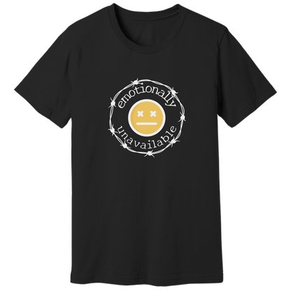 Emotionally unavailable emoji T-shirt