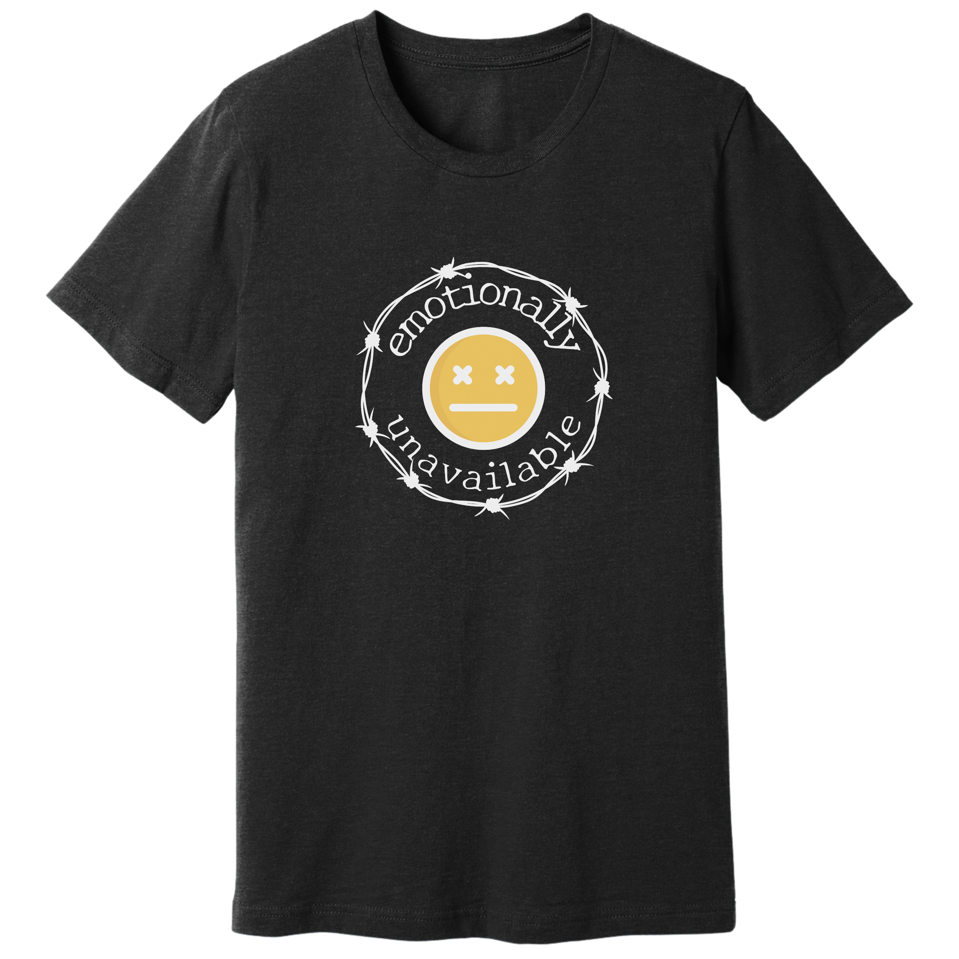 Emotionally unavailable emoji T-shirt – Bastion Of Men