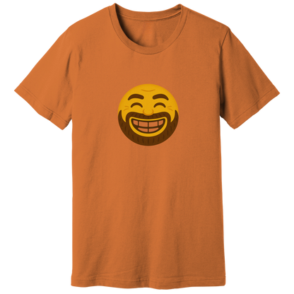 Bearded smiling emoji T-shirt