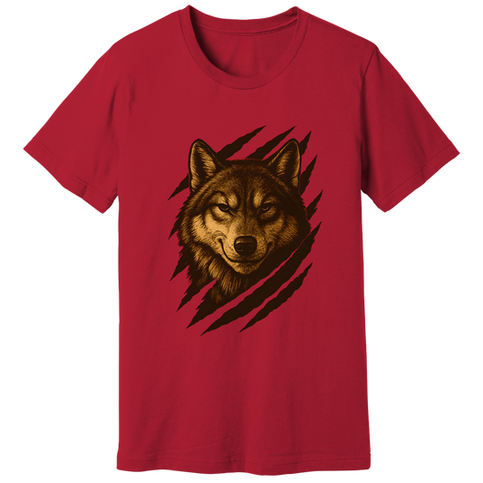 Sly smirking wolf T-shirt