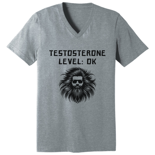 Testosterone level: OK - V-neck T-shirt