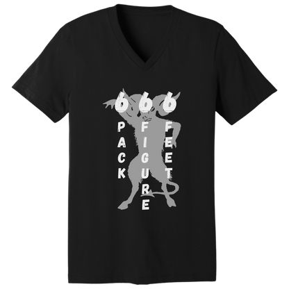 666, six pack six figure V-neck T-shirt