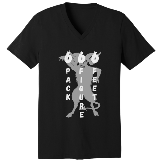 666, six pack six figure V-neck T-shirt