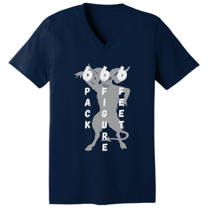 666, six pack six figure V-neck T-shirt