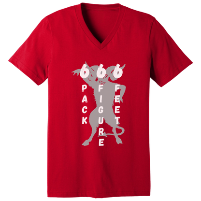 666, six pack six figure V-neck T-shirt