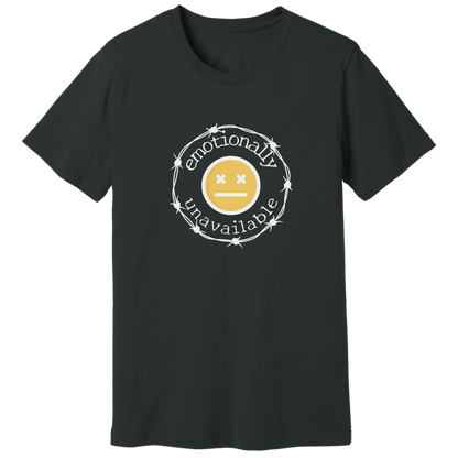 Emotionally unavailable emoji T-shirt