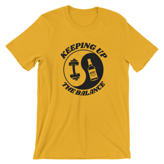 Ying yang, gym and whiskey - T-shirt