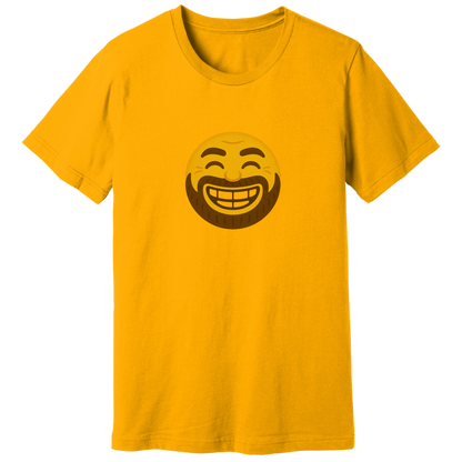 Bearded smiling emoji T-shirt