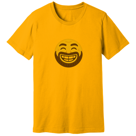 Bearded smiling emoji T-shirt