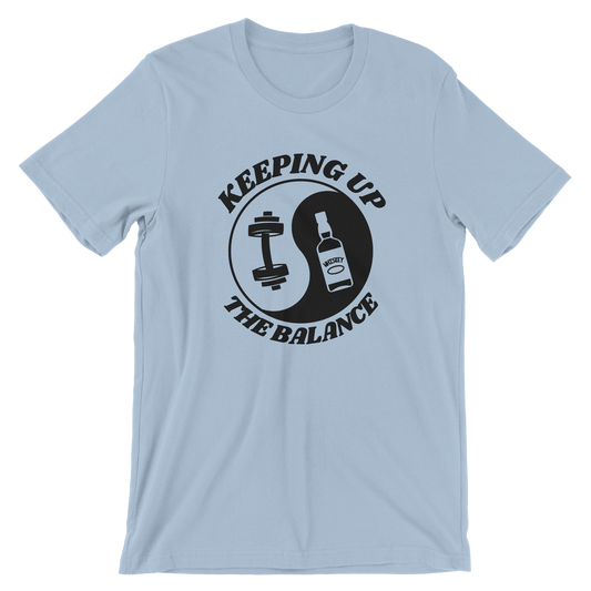 Ying yang, gym and whiskey - T-shirt