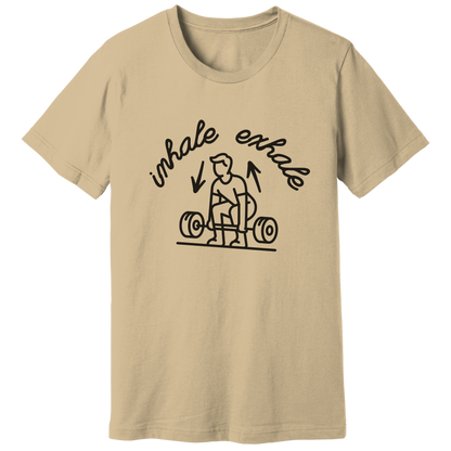 Inhale exhale lifting T-shirt