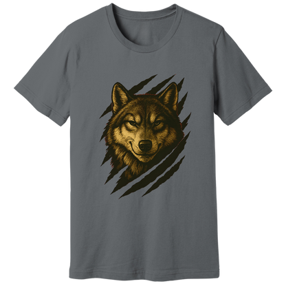 Sly smirking wolf T-shirt