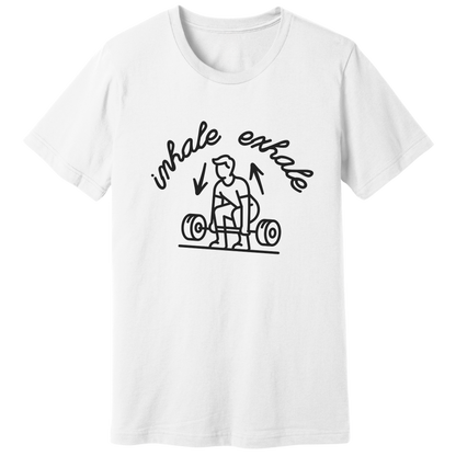 Inhale exhale lifting T-shirt